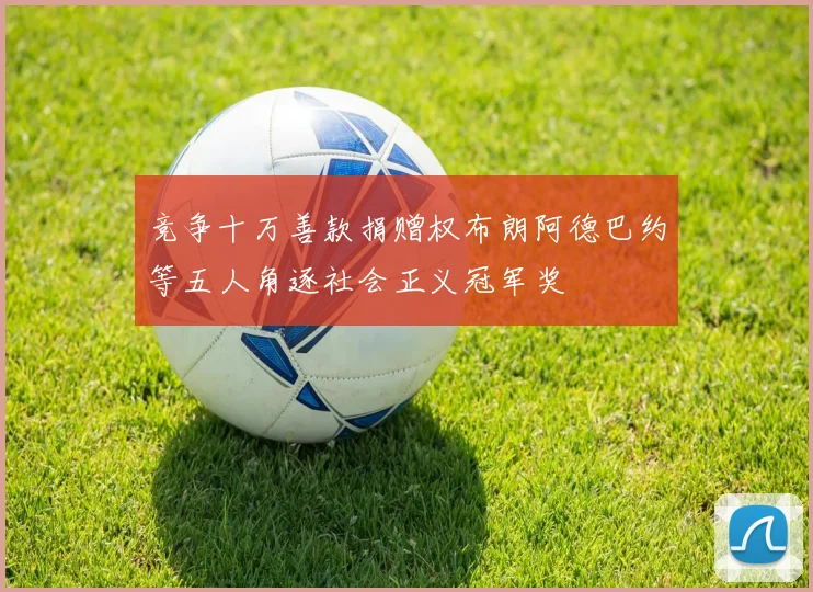 竞争十万善款捐赠权布朗阿德巴约等五人角逐社会正义冠军奖