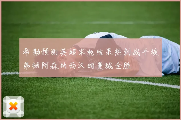 希勒预测英超末轮结果热刺战平埃弗顿阿森纳西汉姆曼城全胜